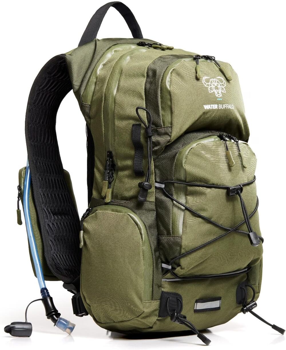 Water Buffalo Sherpa 22L Hiking Hydration Backpack, 2L Bladder Hiking Backpack w